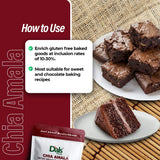 Dals Foods Healthy Nutritious Fufu, Chia Amala | 100% Natural Flour, Low-Carb, Plant-Based Fiber & Protein Blend, Gluten Free Baking & Cooking