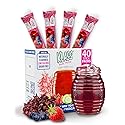 Klass Aguas Frescas, Powdered Drink Mix, 40 Singles Zero Sugar & Caffeine-Free Powder Packets, Water Drink Mix, Flavor: Hibiscus Berries - 5 Calories