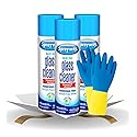 Sprayway Glass Cleaner Spray 19 oz Bundle with Pair of Gloves - Sprayway Window, Mirror and Shower Glass Cleaner - Streak-Free Shine - (4 Items)