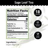 Buddha Teas - Organic Sage Leaf Tea - Herbal Tea - With Vitamins & Minerals - Clean Ingredients - Caffeine Free - OU Kosher - 18 Bleach-Free Tea Bags