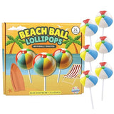 Beach Ball Lollipops, Individually Wrapped Blue Raspberry Suckers, Tropical Favors, 24 Count, 10.16 Ounces