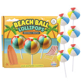 Beach Ball Lollipops, Individually Wrapped Blue Raspberry Suckers, Tropical Favors, 24 Count, 10.16 Ounces