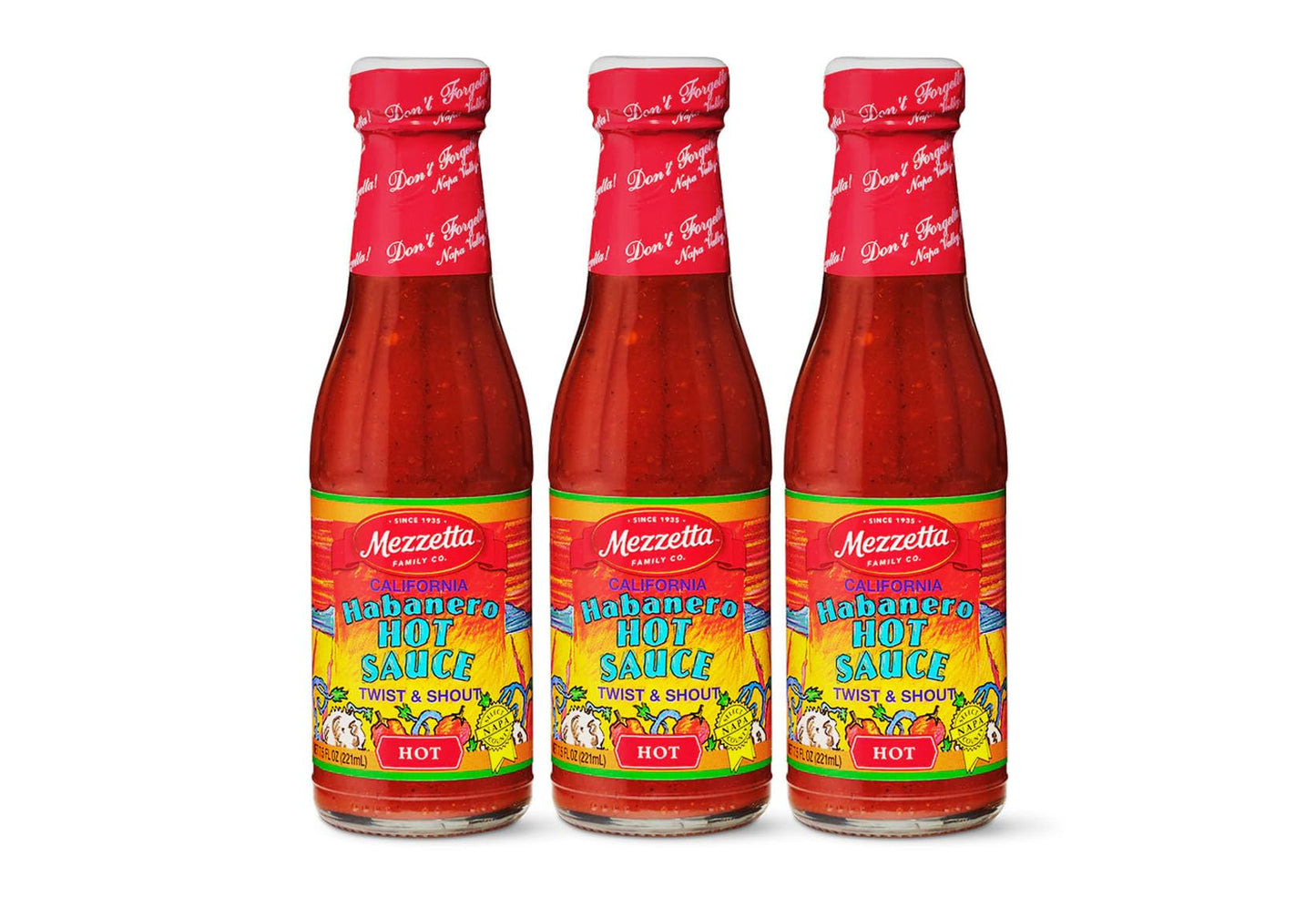 Mezzetta California Habanero Sauce - Keto Hot Sauce for Burritos, Tacos, Hamburgers and Sandwiches - High Heat Flavor for Spicy Food Lovers - 5 fl