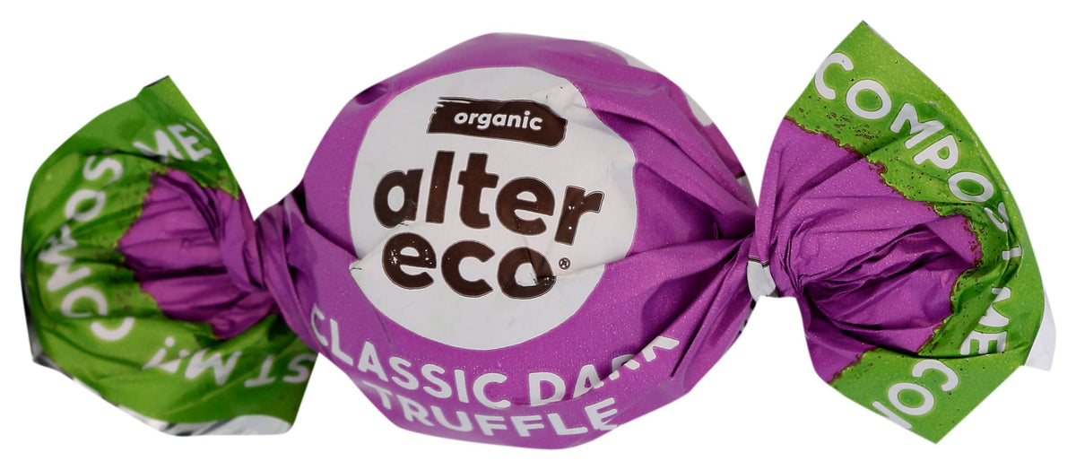 Alter Eco Classic 58% Pure Dark Cocoa Chocolate Truffles, Fair Trade, Organic, Non-GMO, Gluten Free, 60 Count, 25.2 Ounce