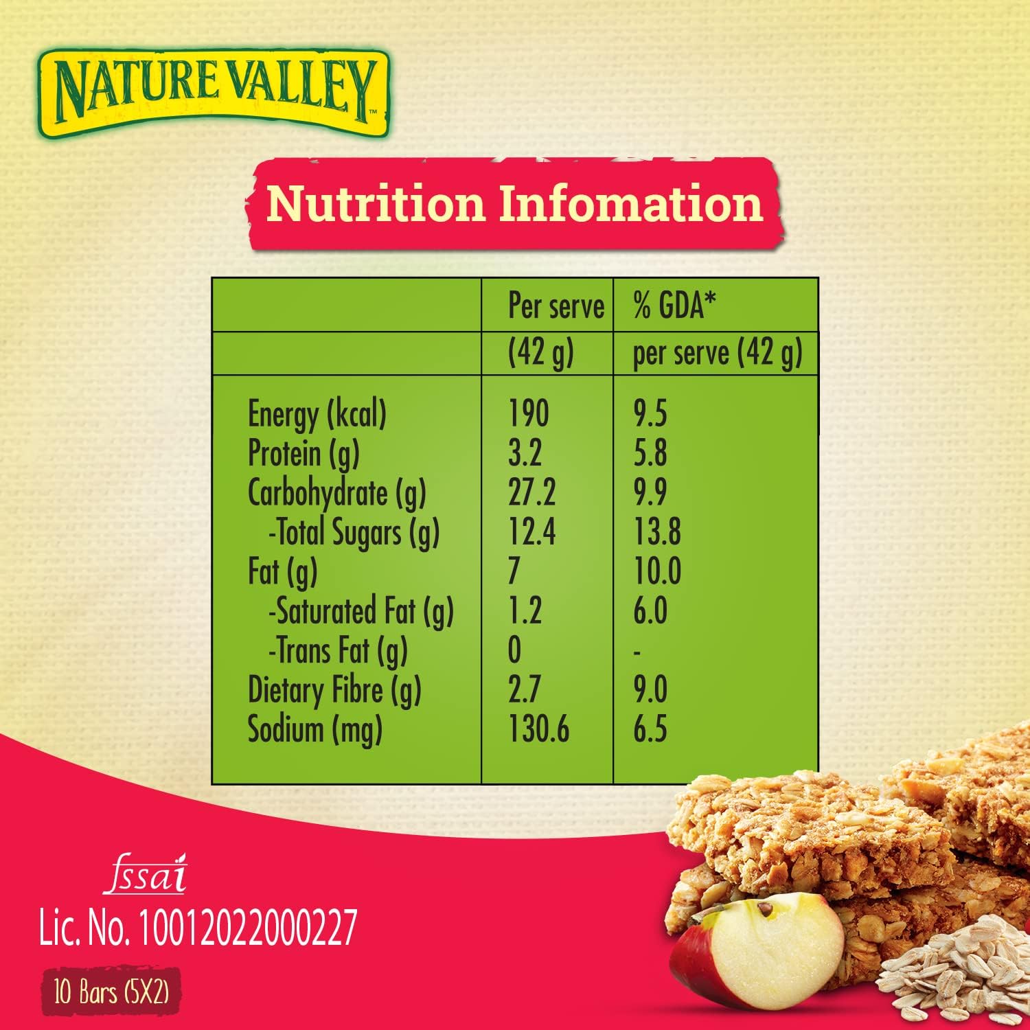 Nature Valley Crunchy Granola Bars, Apple Crisp, Limited Edition Box, 12 Bars, 8.94 oz (6 Pouches) (Pack of 6)