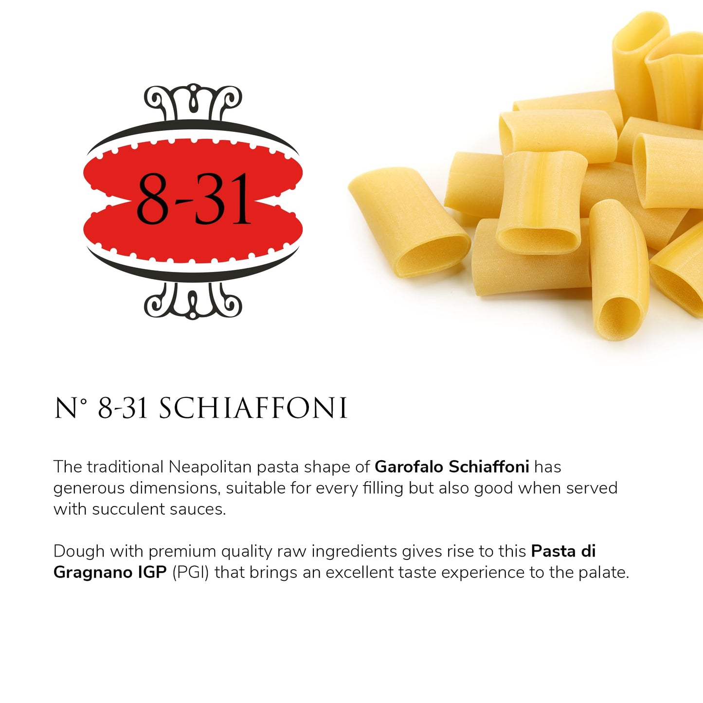 Garofalo - Premium Durum Wheat Semolina Schiaffoni Pasta, Italian Made, Bronze-Drawn, Al-Dente, One-Ingredient Pasta (2 pack)