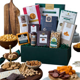 Snack Gift Basket Premium of Meat, Cheese, Cookies, Chocolate and Popcorn by GourmetGiftBaskets.com