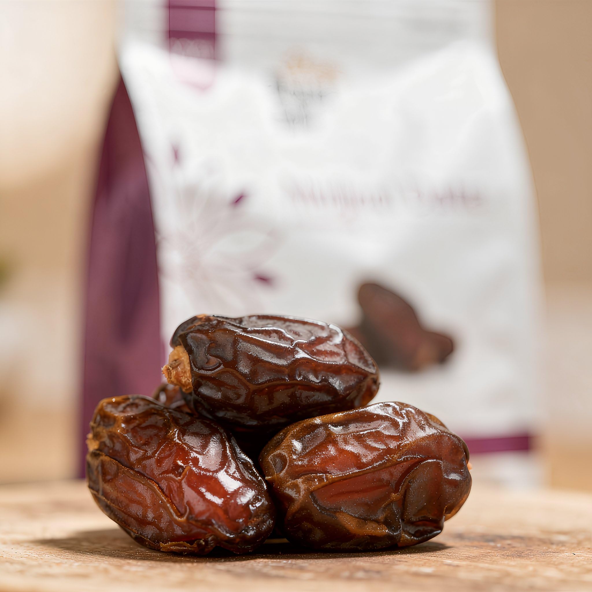 Medjool Premium Dates 16oz (1 lb) - Large Soft Dates - Natural Sweetener Snack - Non-GMO, No Added Sugar, Vegan, Kosher, Resealable Bag - Natural
