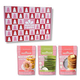Mochi Foods Holiday Gift Set, Premium Rice Flour Baking Mix Collection with Mochi Donut Mix, Original Mochi Pancake Mix, Matcha Mochi Pancake Mix, 8 oz Packages