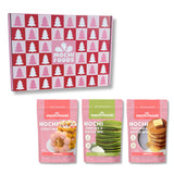 Mochi Foods Holiday Gift Set, Premium Rice Flour Baking Mix Collection with Mochi Donut Mix, Original Mochi Pancake Mix, Matcha Mochi Pancake Mix, 8 oz Packages