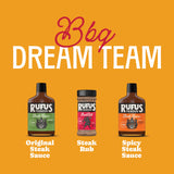Rufus Teague Steak Lovers Kit, BBQ Gift, 2 Premium Steak Sauces & 1 Dry Rub