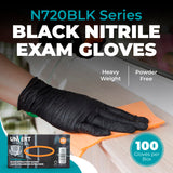 UNVERT Nitrile Disposable Gloves - Heavy Duty 6 Mil Premium Quality, Latex-Free Protection for Cleaning, Cooking, and More (Large)