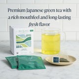 Rishi Tea Sencha Green Tea - Organic Sachet Bags, Caffeinated Japanese Green Tea, Enjoy Hot or Iced - 15 Count (Pack of 1)
