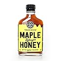 TREE HIVE Syrup - 8.5 oz Glass Bottle - Pure Maple and Raw Honey - Natural Topping for Pancakes and Waffles - Kids and Adult-Approved Taste