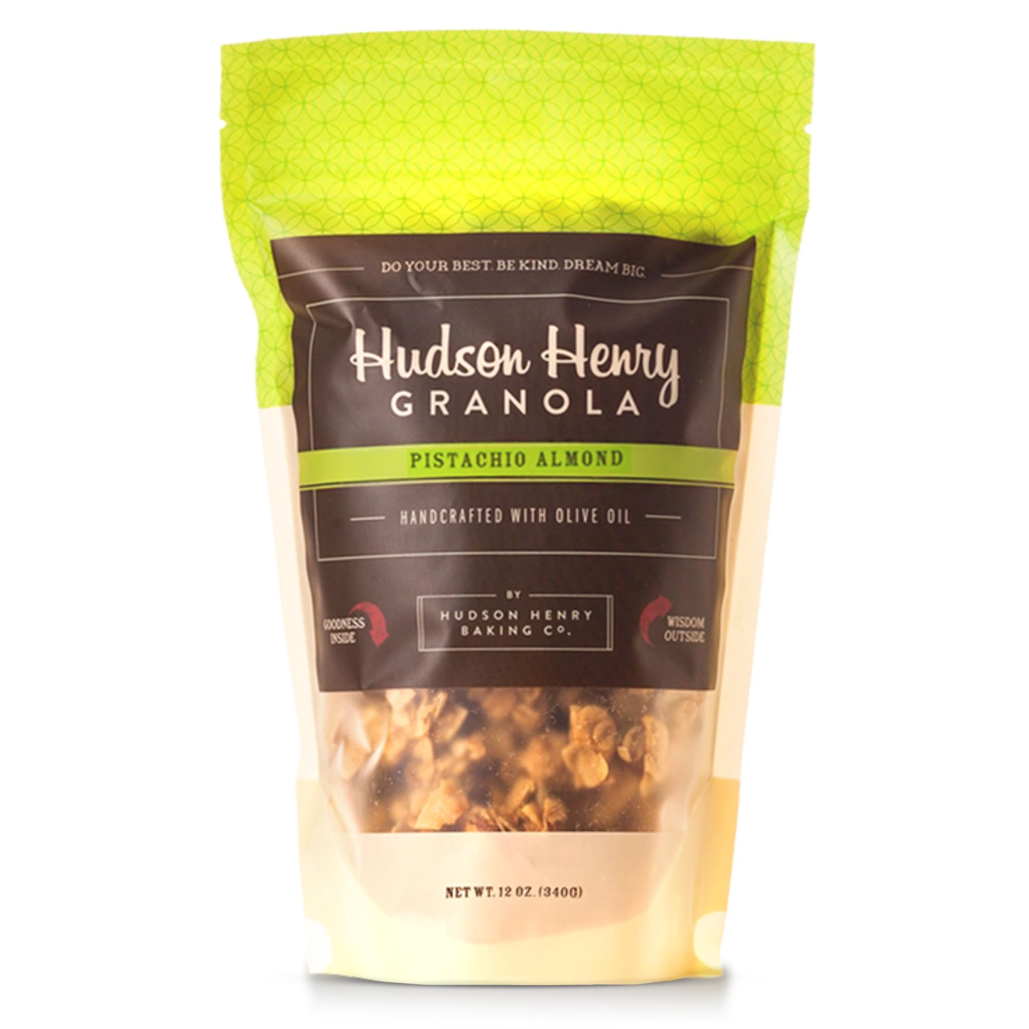 Hudson Henry Pistachio Almond Granola | Gluten Free Granola with Nuts and Seeds | Vegan, Non-GMO & Small Batch Baked with Pure Maple Syrup & Extra