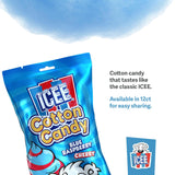 ICEE Cotton Candy Display Case | 3oz Bags | 12 Count | Blue Raspberry & Cherry | Soft, Fluffy Carnival Candy | Perfect for Parties, Events & Gifts