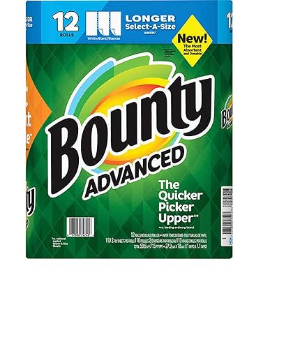 Bounty Advanced Select-A-Size Paper Towels - White - 12 Rolls 117 Sheets each roll