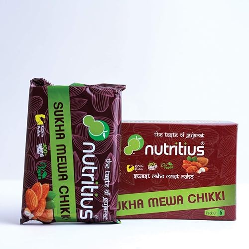 Nutritius Hazelnut Butter & Sukha MEWA Chikkis, 125 Grams (Pack of 7) - Regular Pack