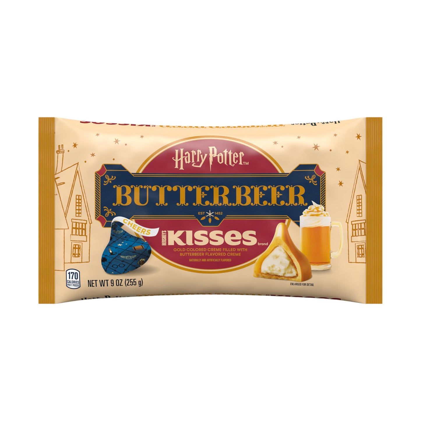 HERSHEY'S KISSES Butterbeer Flavored, Easter Candy Bag, 9 oz