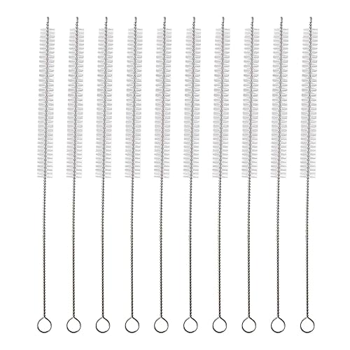 ZRHR Straw Cleaner Brush Kit 10 pcs, 8 inche Extra Long Sizes of Straw Brushes for 40/30/20/14 oz Stanley Mug, Water Bottle, Sippy Cups, Pipes