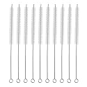 ZRHR Straw Cleaner Brush Kit 10 pcs, 8 inche Extra Long Sizes of Straw Brushes for 40/30/20/14 oz Stanley Mug, Water Bottle, Sippy Cups, Pipes