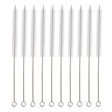 ZRHR Straw Cleaner Brush Kit 10 pcs, 8 inche Extra Long Sizes of Straw Brushes for 40/30/20/14 oz Stanley Mug, Water Bottle, Sippy Cups, Pipes