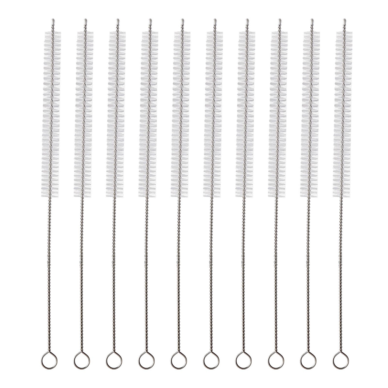 ZRHR Straw Cleaner Brush Kit 10 pcs, 8 inche Extra Long Sizes of Straw Brushes for 40/30/20/14 oz Stanley Mug, Water Bottle, Sippy Cups, Pipes
