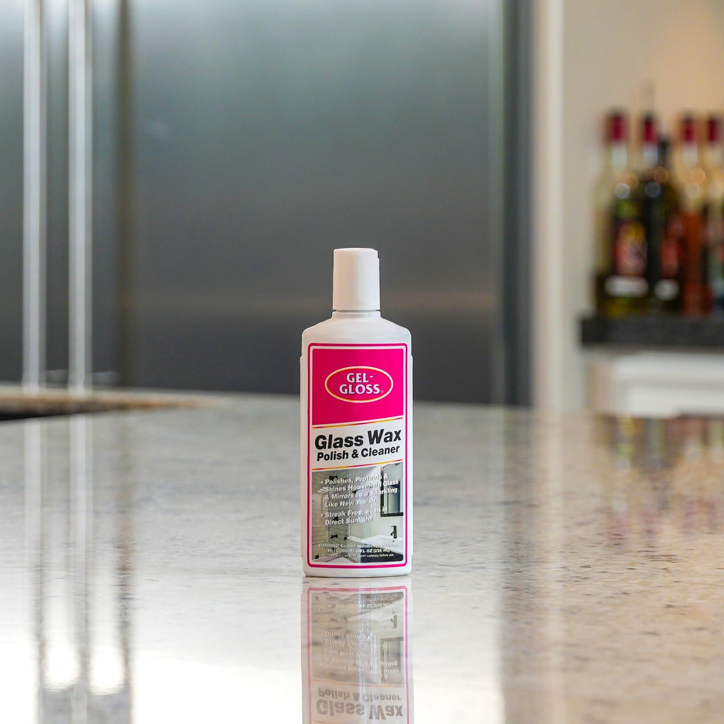 Gel-Gloss No Streak Glass Wax | Professional-Grade Silicon Wax Formulation | Removes Water Spots, Hard Water, & Light Calcium Buildup | Protective