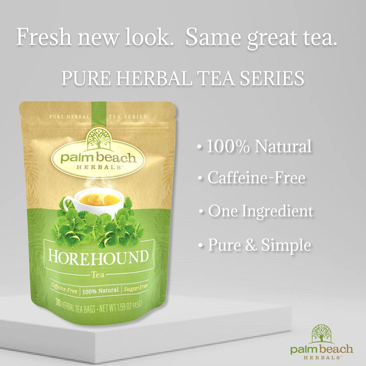 Palm Beach Medicinal Herbs Horehound Tea - Horehound Herb for Respiratory Comfort & Digestive Wellness - Caffeine Free - Sugar Free - 30 Herbal Tea