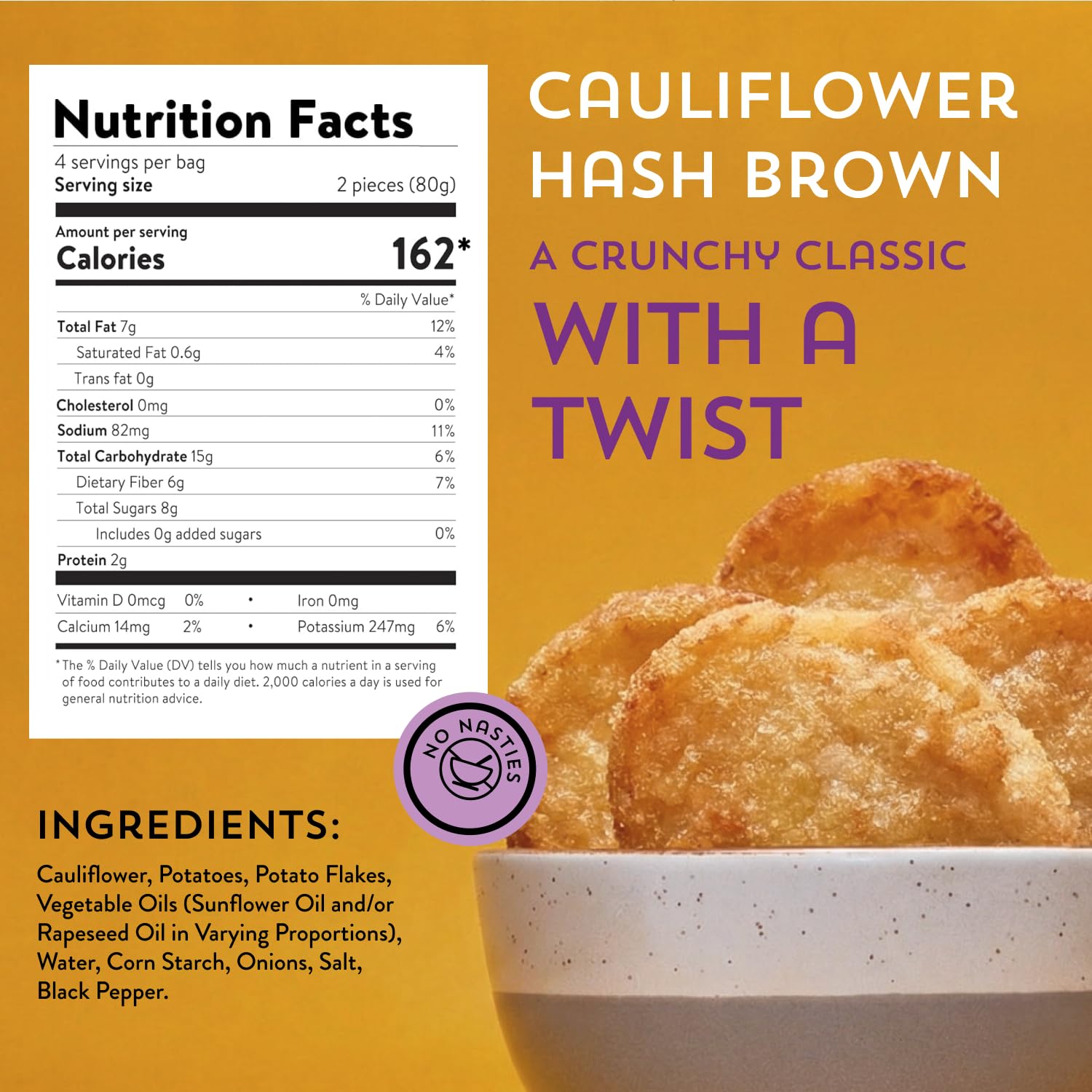Strong Roots Cauliflower Hash Browns, 13.22 oz