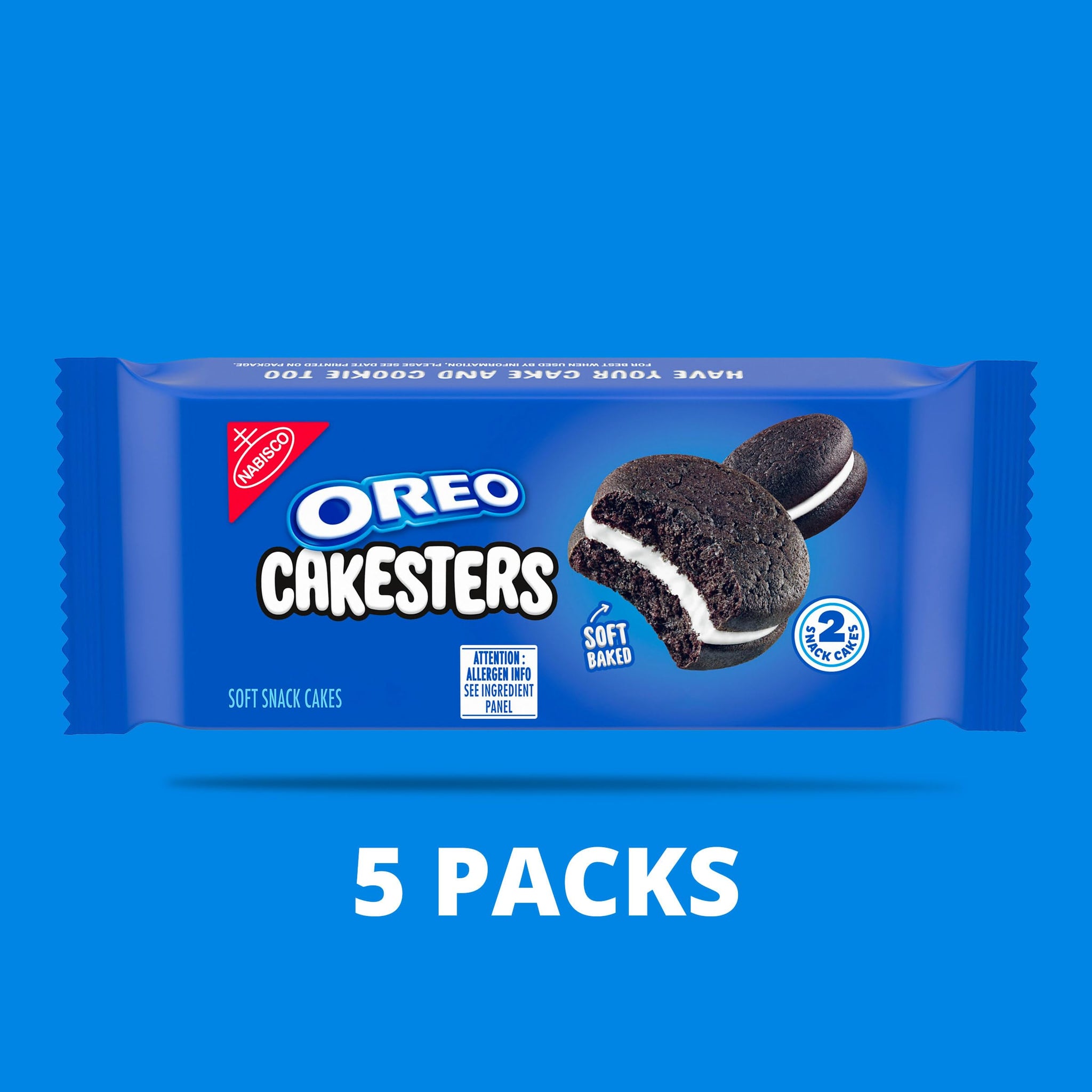 OREO Cakesters Soft Snack Cakes, 5-2.02 oz Snack Packs