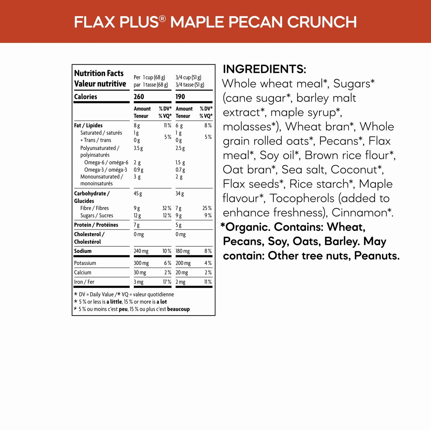 Natures Path Flax And Maple Pecan, 325 GR