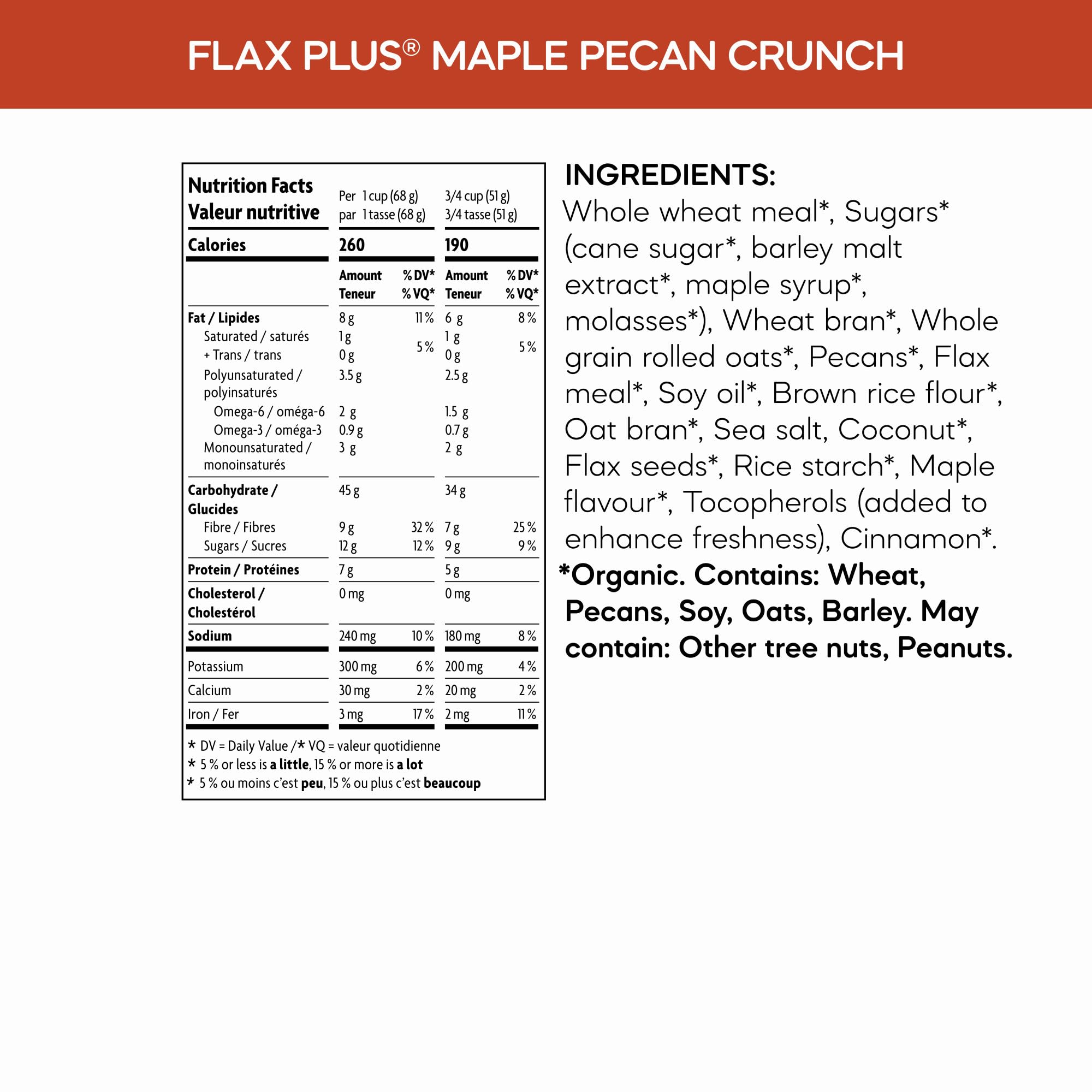 Natures Path Flax And Maple Pecan, 325 GR
