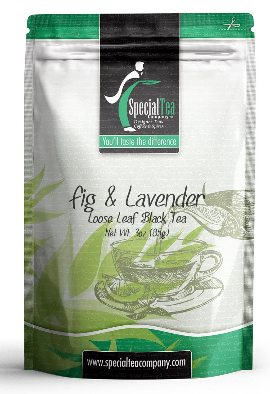 Special Tea Fig and Lavender Loose Leaf Black Tea, 3 Ounce