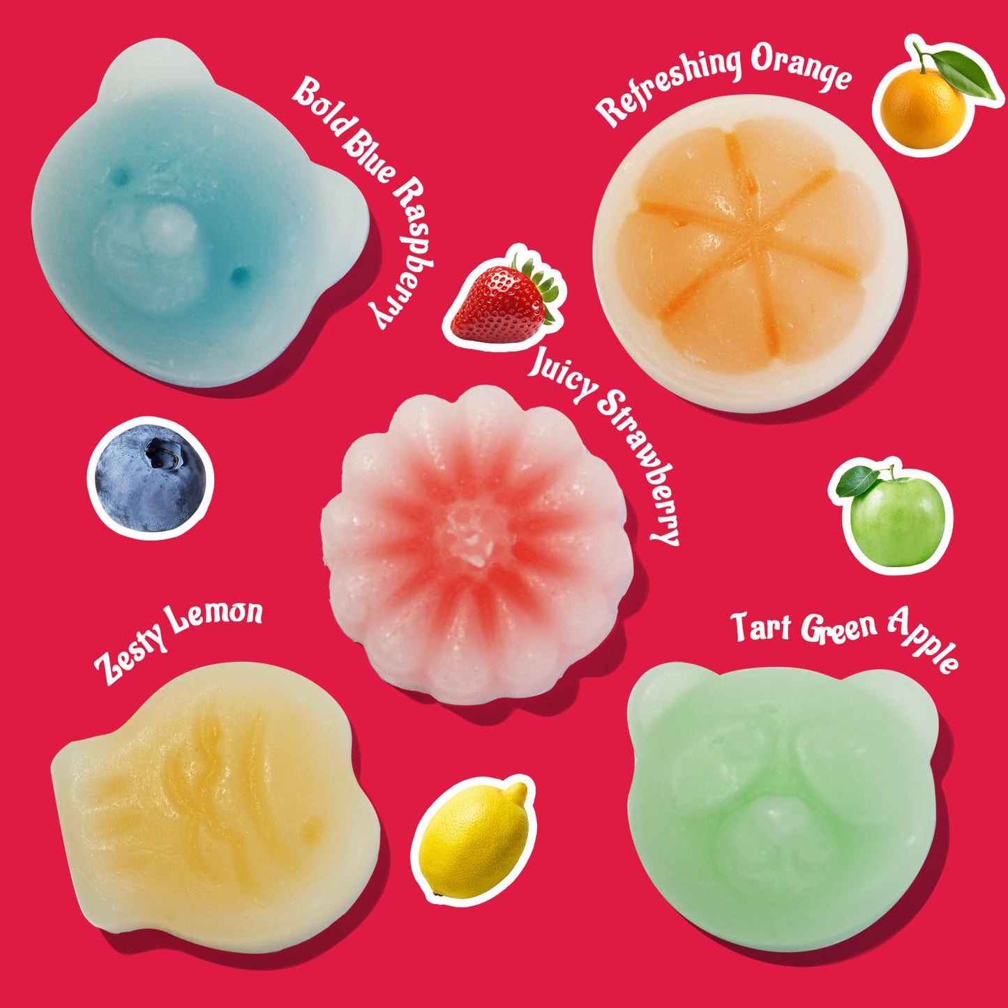 Gummy Glow Wax Candy 12oz Bulk Pack, Retro Chewy Wax Candies for Old School Candy Lovers with 55-65 Pieces & 5 Flavors, Nostalgic Sweet Treats