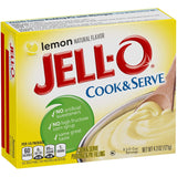 Jell-O Cook & Serve Pudding & Pie Filling Mix, Lemon Flavor, Family Size, Traditional Stovetop Dessert for Homemade Pies, Custards & Baking, 4.3 oz