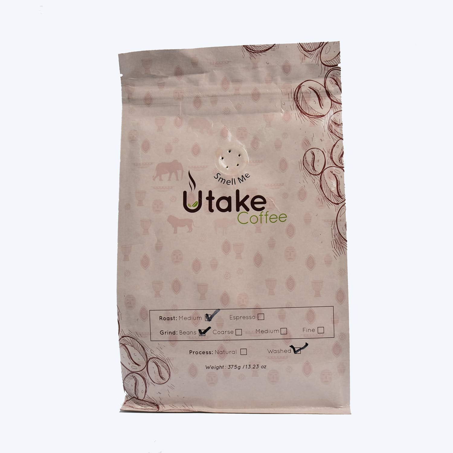 Kenya AA Whole Bean Coffee. Medium Roast, Fair Trade Coffee. Single Source Coffee Beans packed in 13.23-Ounce (375 grams) Resealeable Valve Bag by