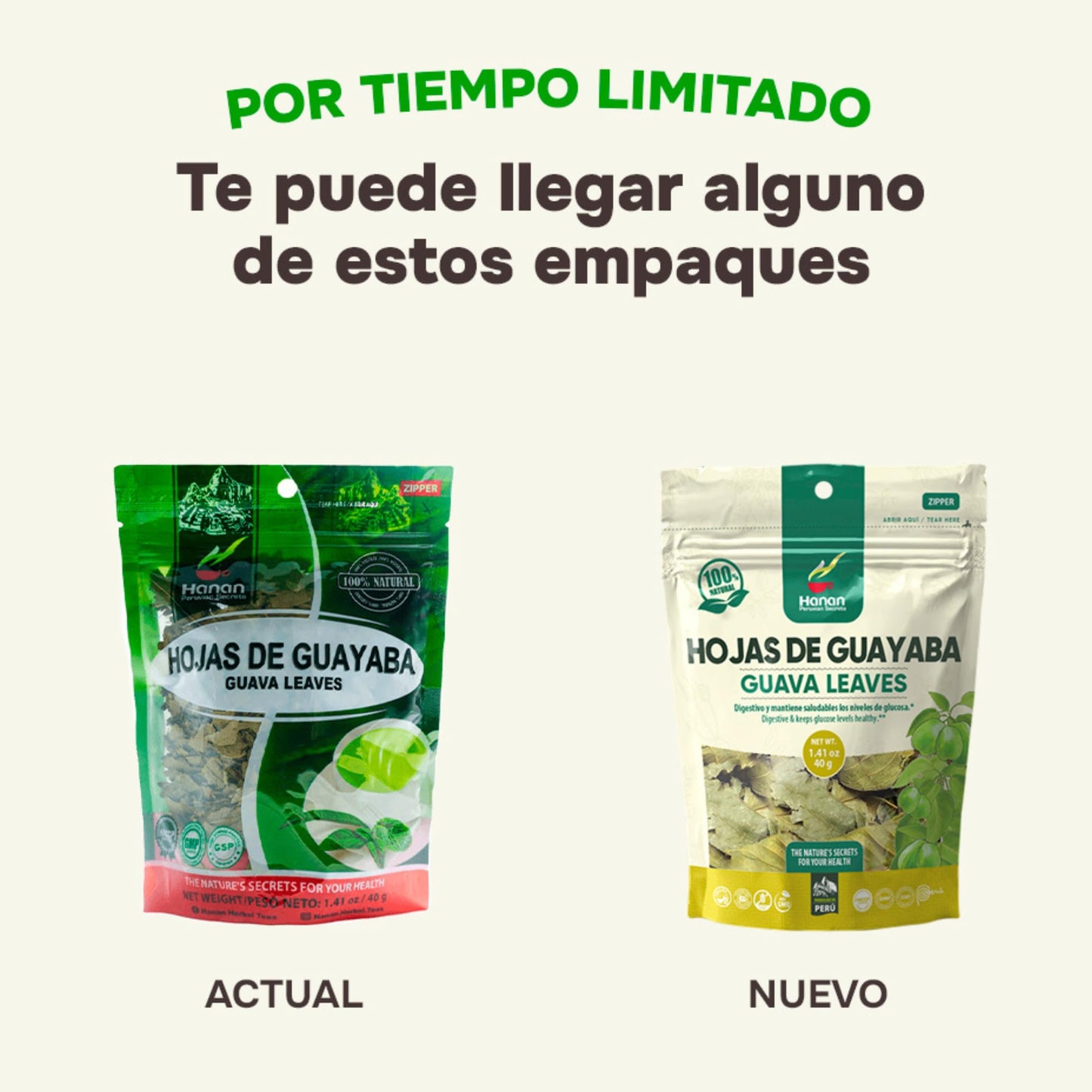Hanan Guayaba Loose Leaf Herbal Tea 1.4oz (Guava Leaves 40g) All-Natural, Dried Leaves from Psidium Guajava Plant from Peru aka Goyave, Goiaba, Guaven