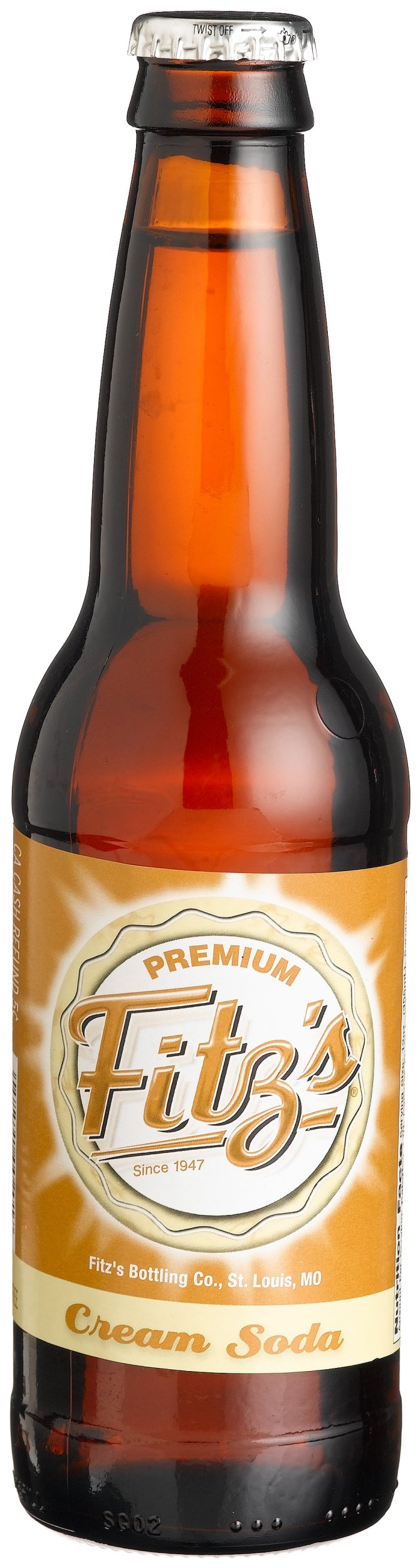 Fitz's CREAM SODA OF St. LOUIS MISSOURI - "It's creamy under the friendship arch", 12-Ounce Glass Bottle (Pack of 12)