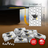 60 Graduation Cap Party Class of 2026 Miniatures Candy Bar Wrapper, (Set of 60) Mini Candy Chocolate Bar Stickers, Labels, Candy Not Included, Color