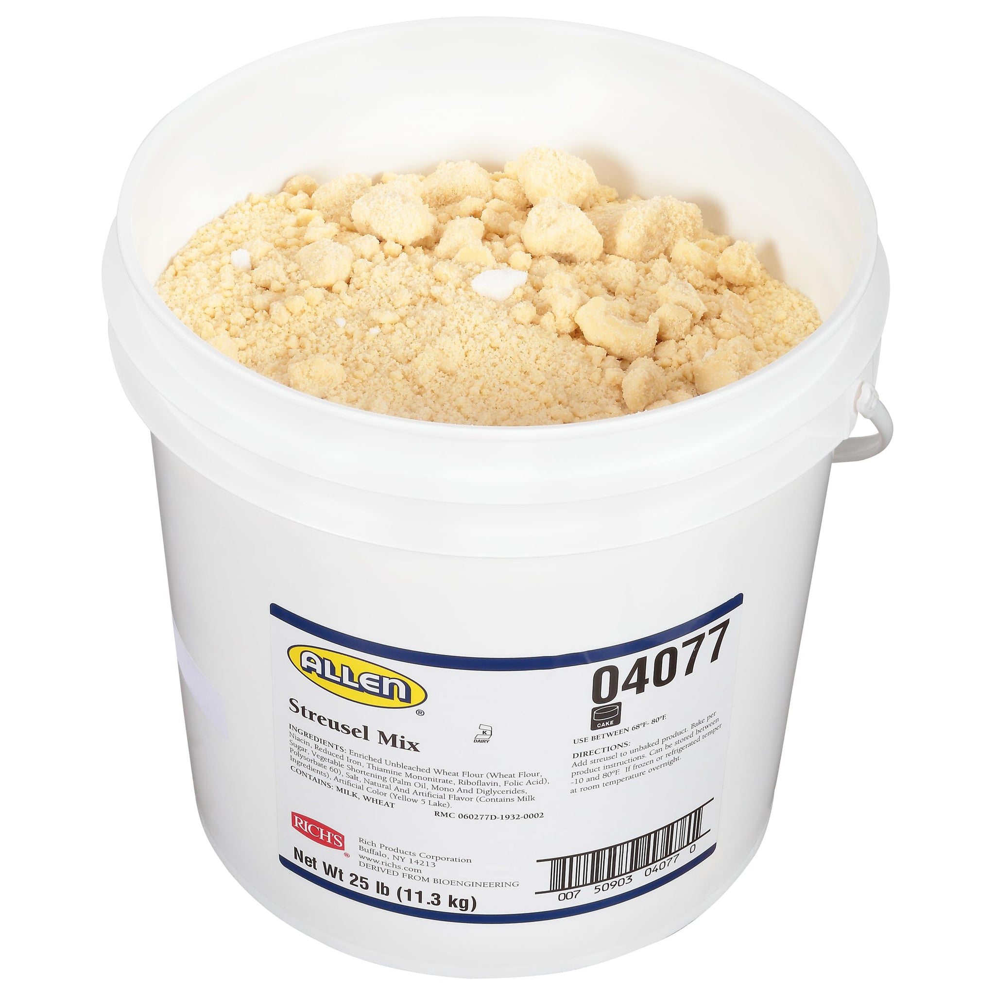 Rich Products Corporation JW Allen Streusel Mix, 25 Pound -- 1 each