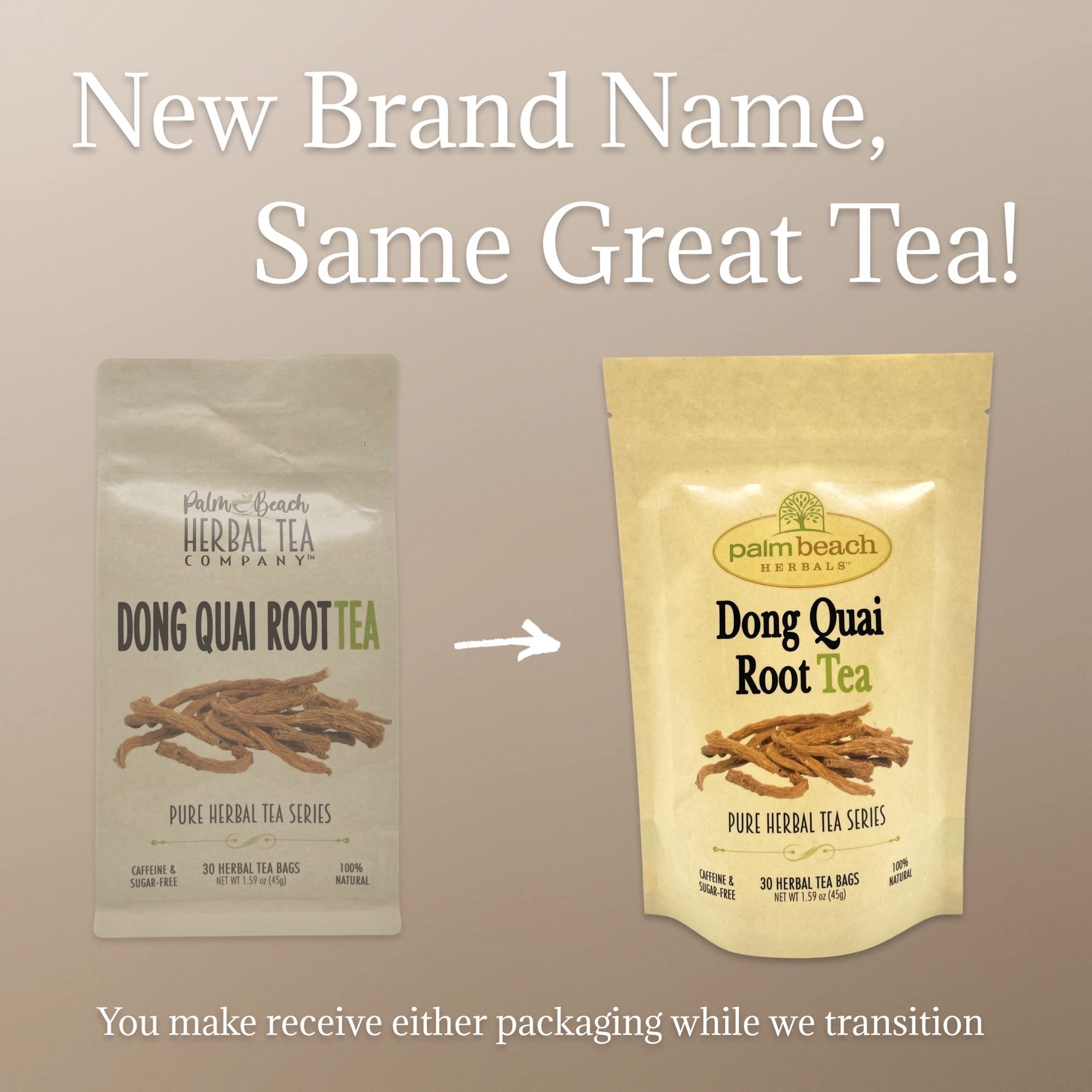 Palm Beach Medicinal Herbs - Dong Quai Root Tea - Pure Herbal Tea Series, 30ct