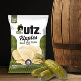 Utz Dill Pickle Rippled Potato Chips, 7.75 oz