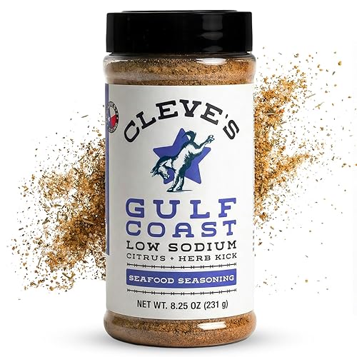Cleve's Gourmet Gulf Coast Citrus and Herb Kick, Fish, Shrimp & Seafood Seasoning for Grilling & Cooking, 8.25 oz