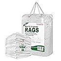 SupremePlus Premium White T-Shirt Cleaning Rags (4 lbs. Bag of Rags) - White Cotton Rags for Cleaning, Staining, Painting, Oil, Grease & Dust Removal