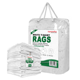 SupremePlus Premium White T-Shirt Cleaning Rags (4 lbs. Bag of Rags) - White Cotton Rags for Cleaning, Staining, Painting, Oil, Grease & Dust Removal