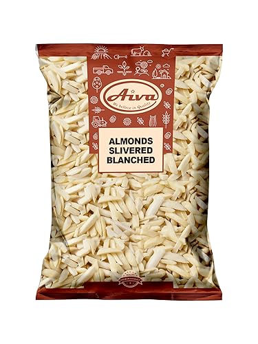 Aiva Blanched Slivered Almonds (5 LB Bulk Bag) - Premium Ready-to-Use Almonds for Baking, Cooking, and Snacking