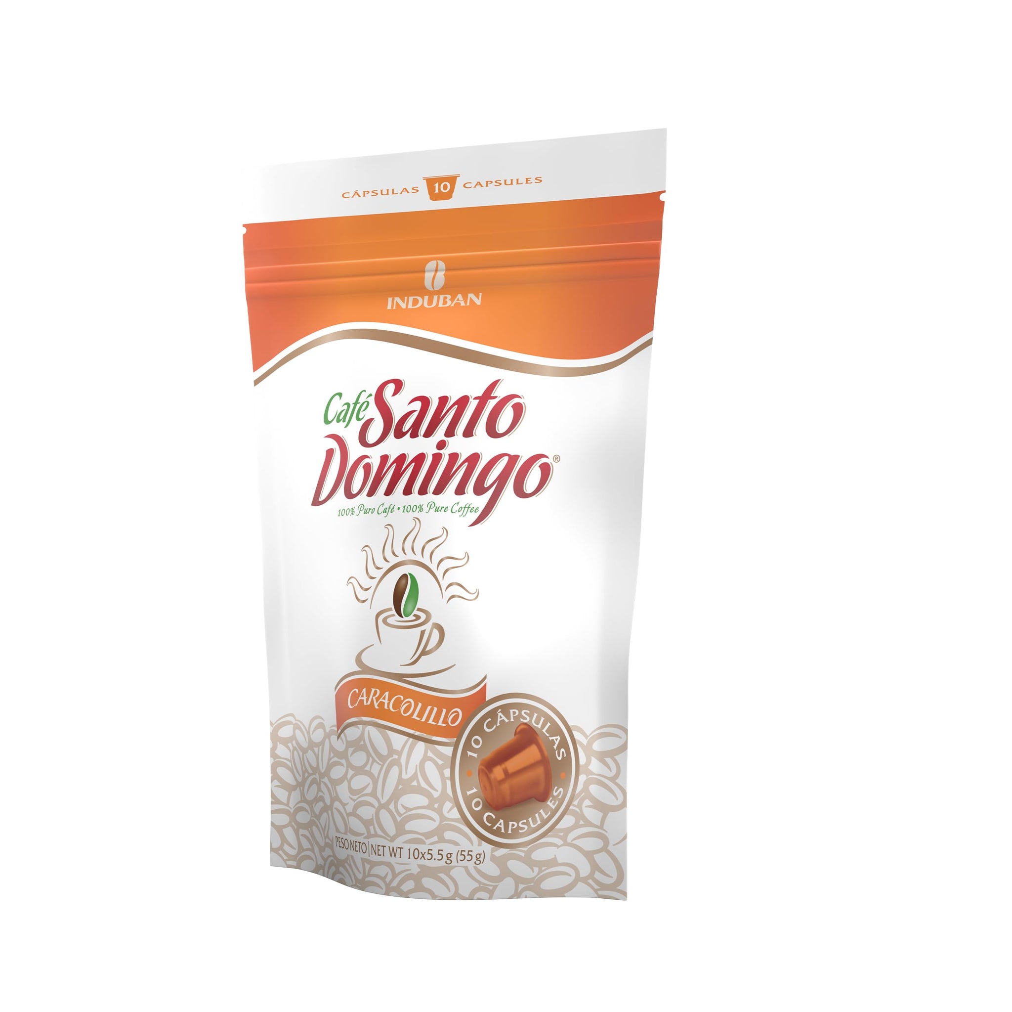 Café Santo Domingo Peaberry Capsules - Compatible with Nespresso Original Brewers - Product from the Dominican Republic (50 Count)