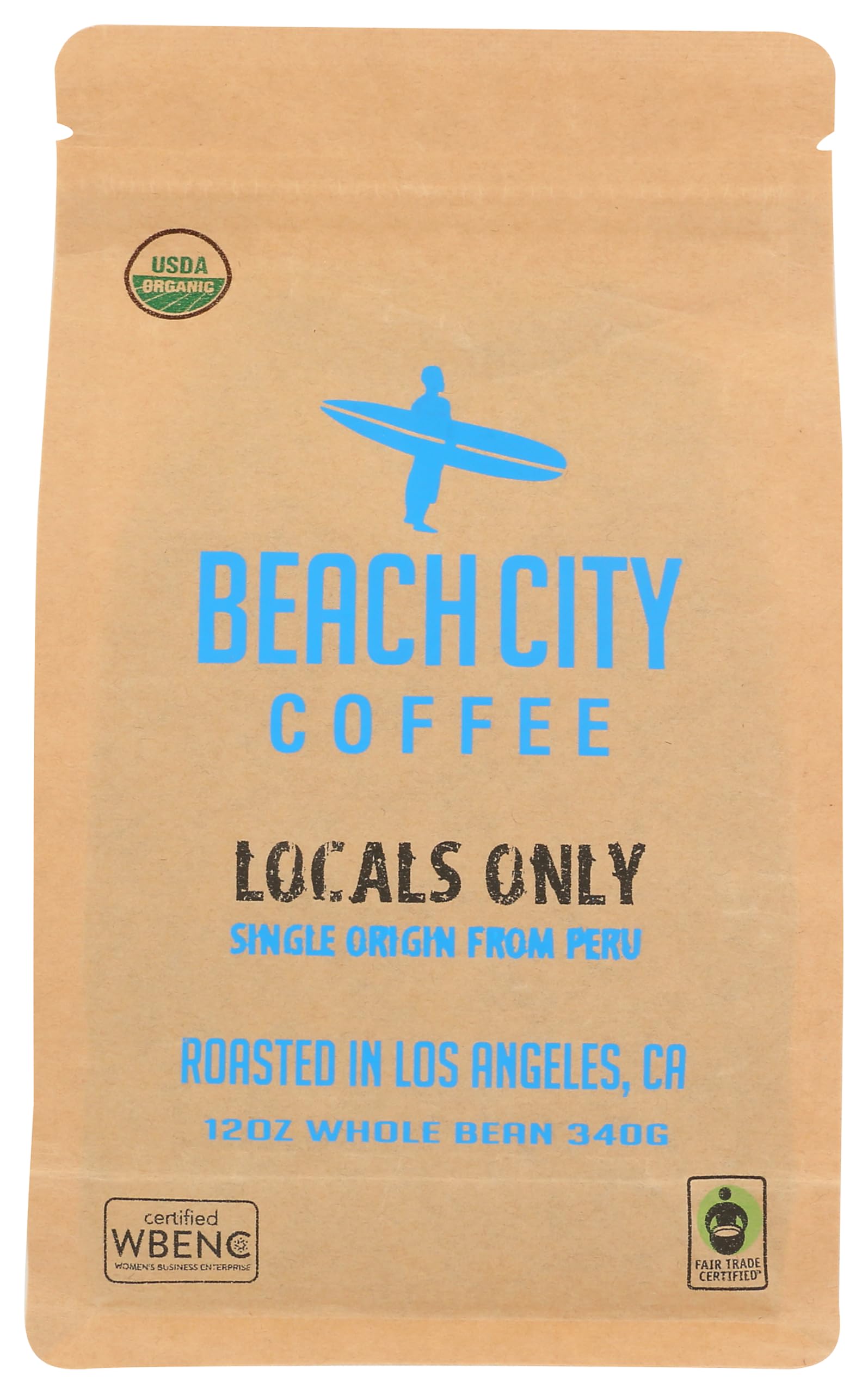 Beach City Coffee, Coffee Whole Bean Locals Only Og, 12 Ounce