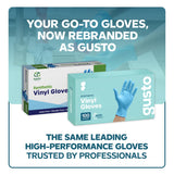 Comfy Package Synthetic Vinyl Disposable Gloves [Case of 1000] Powder & Latex Free, Non-Sterile, Blue Plastic Gloves for Cleaning, Food Prep